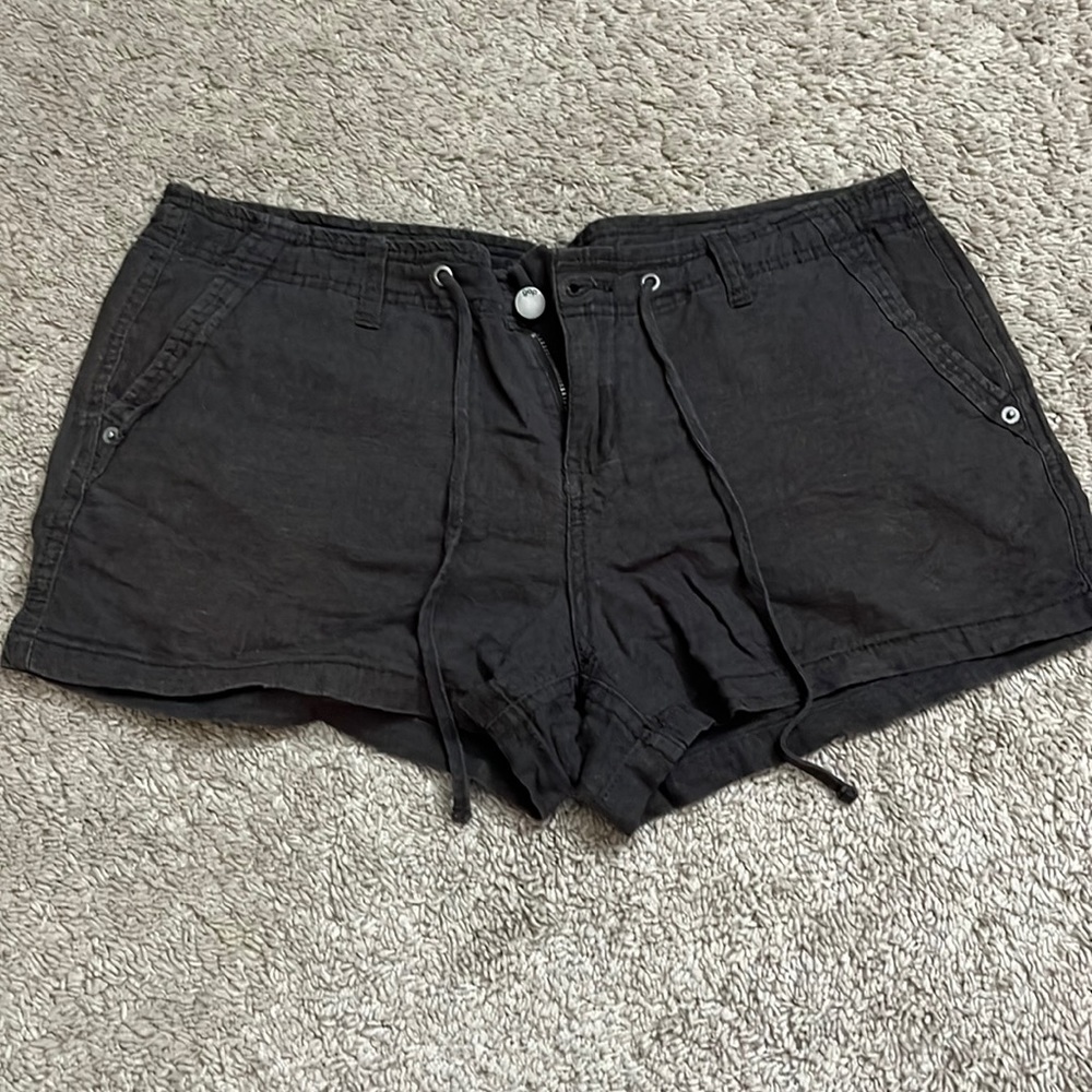 Gray linen shorts